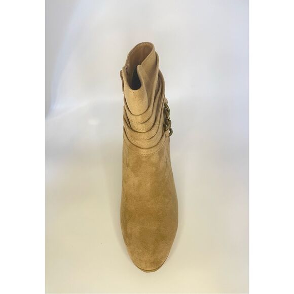 White Mountain Womens Sammuel Pull On Faux Suede Booties,  color: Sand, Size: 11 - Picture 3 of 8